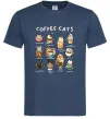 Чоловіча футболка Coffee cats Темно-синій Чоловіча футболка Coffee cats Темно-синій фото
