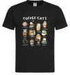 Чоловіча футболка Coffee cats Чорний Чоловіча футболка Coffee cats Чорний фото