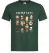 Чоловіча футболка Coffee cats Темно-зелений Чоловіча футболка Coffee cats Темно-зелений фото