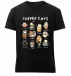 Чоловіча преміум футболка Coffee cats Чорний фото