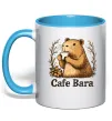 Чашка с цветной ручкой Cafe bara Голубой Чашка с цветной ручкой Cafe bara Голубой фото