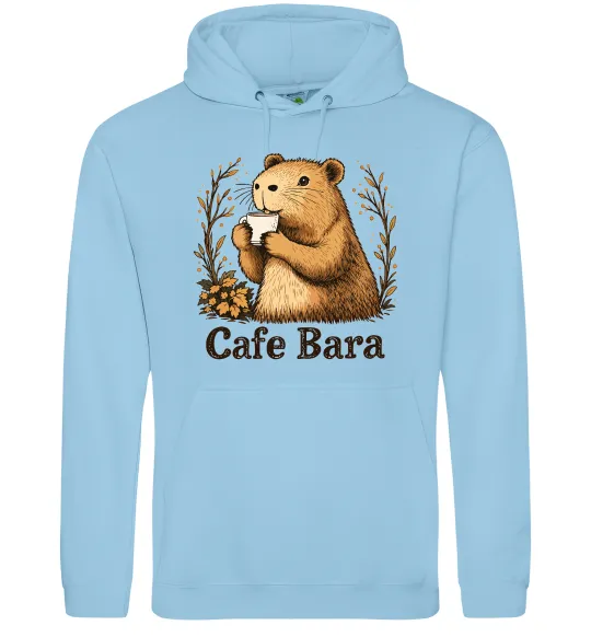 Женская толстовка (худи) Cafe bara Голубой фото