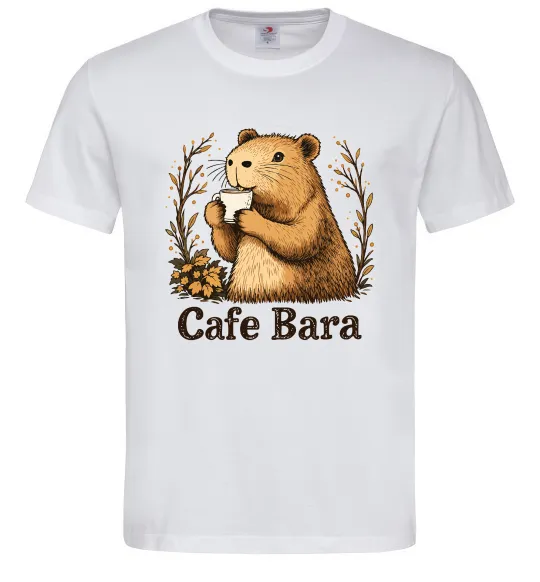 Мужская футболка Cafe bara Белый фото