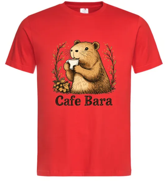 Мужская футболка Cafe bara Красный фото