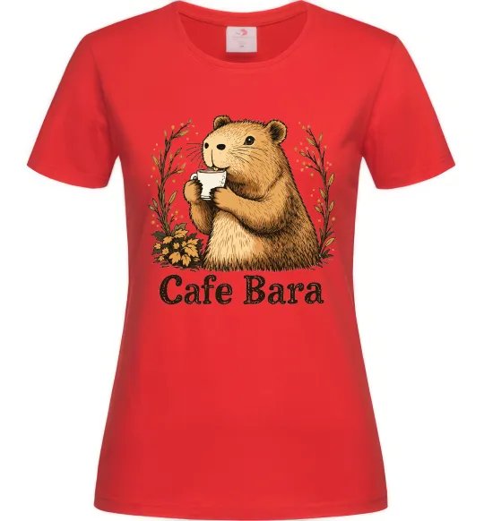 Женская футболка Cafe bara Красный фото