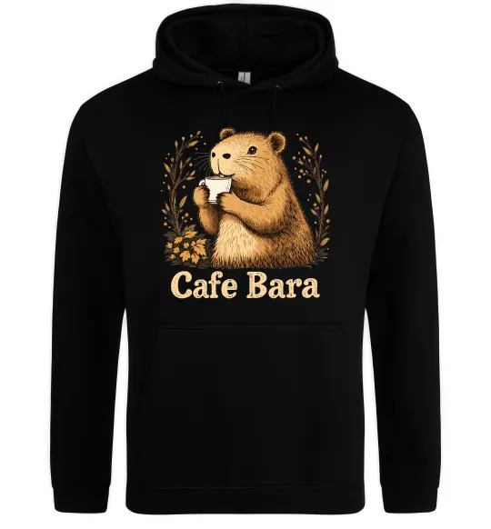 Женская толстовка (худи) Cafe bara Черный фото