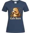 Женская футболка Cafe bara Темно-синий Женская футболка Cafe bara Темно-синий фото