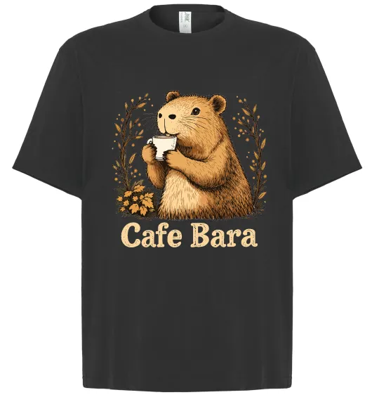 Футболка Оверсайз Cafe bara Черный фото