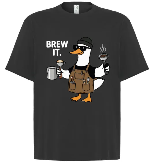 Футболка Оверсайз Brew It Черный фото
