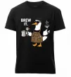 Мужская премиум футболка Brew It Черный Мужская премиум футболка Brew It Черный фото