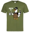 Мужская футболка Brew It Оливковый фото