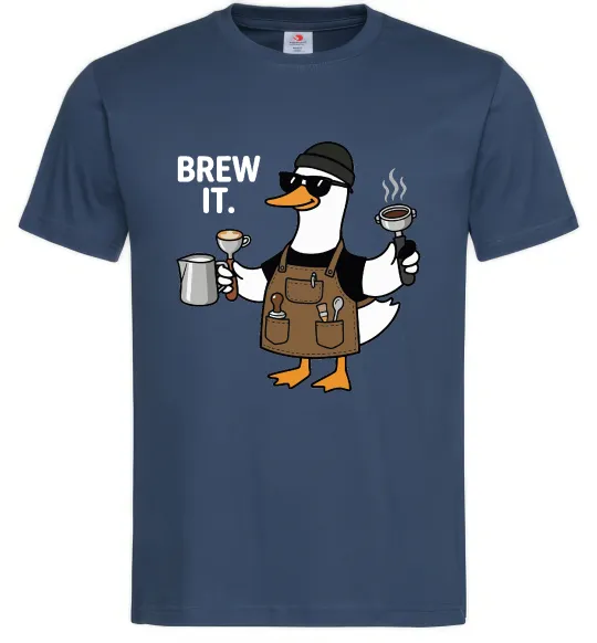 Мужская футболка Brew It Темно-синий фото