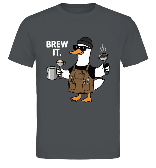 Мужская футболка Brew It Графит фото