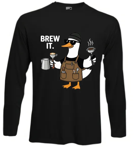 Лонгслив Brew It Черный фото