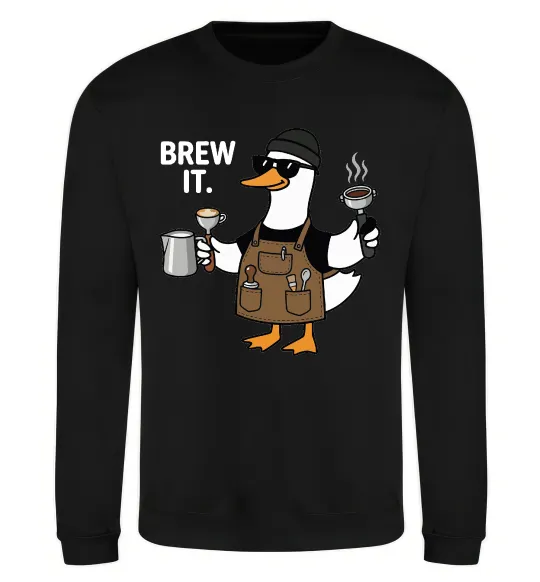 Свитшот Brew It Черный фото