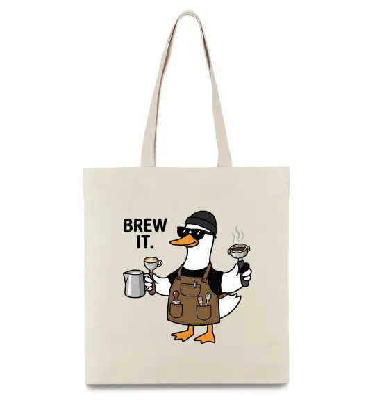 Эко-сумка Brew It Бежевый фото