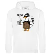 Мужская толстовка (худи) Brew It Белый фото