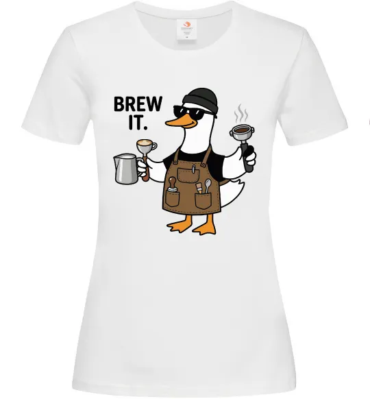 Женская футболка Brew It Белый фото