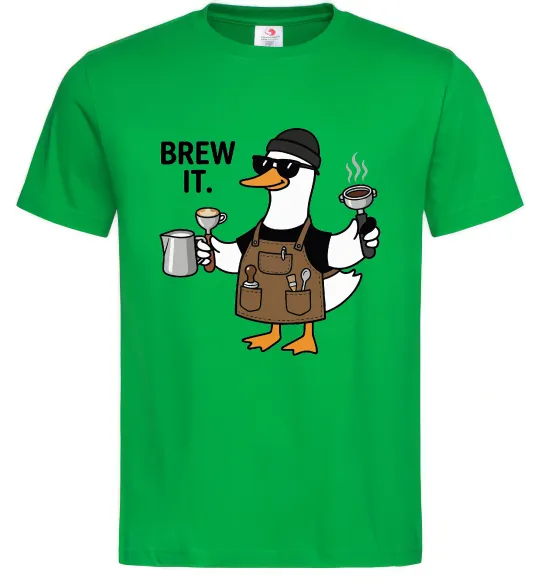 Мужская футболка Brew It Зеленый фото