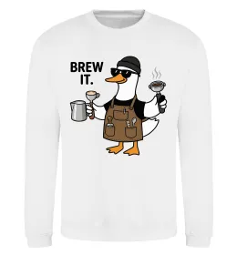 Свитшот Brew It Белый фото
