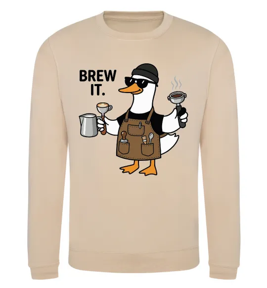 Свитшот Brew It Песочный фото