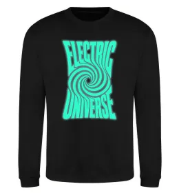 Світшот Люмінесцентний принт "electric universe" Чорний фото