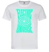 Чоловіча футболка Люмінесцентний принт "electric universe" Білий фото