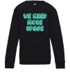 Детский Свитшот Люмінесцентний принт "we need more space" Черный Детский Свитшот Люмінесцентний принт "we need more space" Черный фото