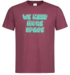 Чоловіча футболка Люмінесцентний принт "we need more space" Бордовий фото