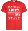 Мужская футболка Barista custom Красный Мужская футболка Barista custom Красный фото