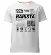 Мужская премиум футболка Barista custom Белый Мужская премиум футболка Barista custom Белый фото