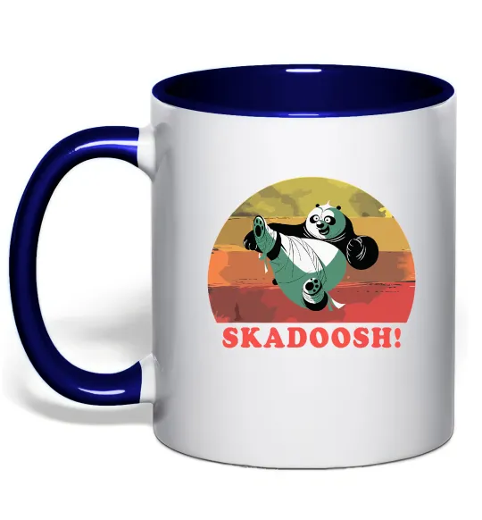 Чашка с цветной ручкой Panda Skadoosh Глубокий темно-синий фото