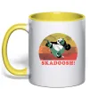 Чашка с цветной ручкой Panda Skadoosh Лимонный Чашка с цветной ручкой Panda Skadoosh Лимонный фото