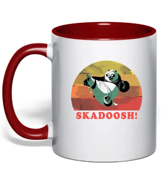Чашка с цветной ручкой Panda Skadoosh Красный фото