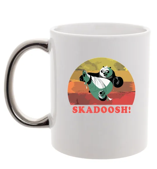 Чашка с цветной ручкой Panda Skadoosh Серебро фото