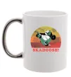 Чашка с цветной ручкой Panda Skadoosh Серебро Чашка с цветной ручкой Panda Skadoosh Серебро фото