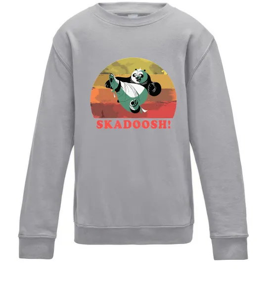 Детский Свитшот Panda Skadoosh Серый меланж фото
