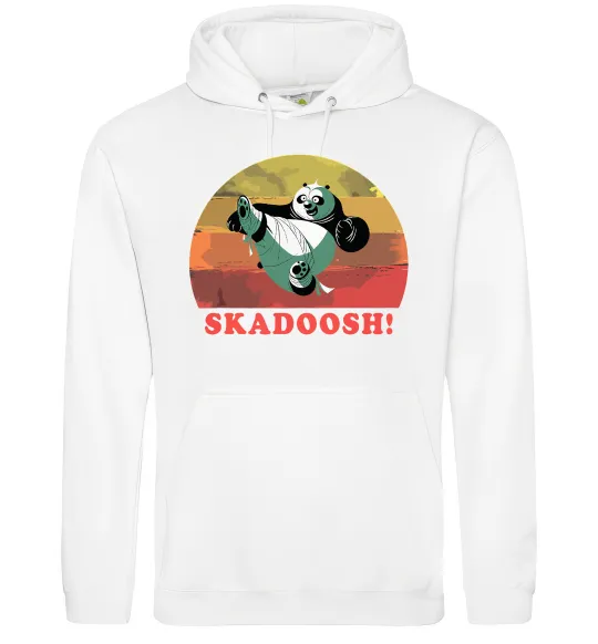 Мужская толстовка (худи) Panda Skadoosh Белый фото
