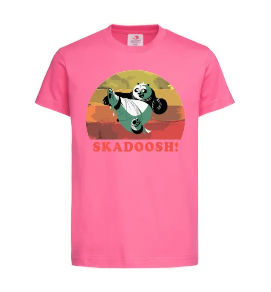 Детская футболка Panda Skadoosh Ярко-розовый фото