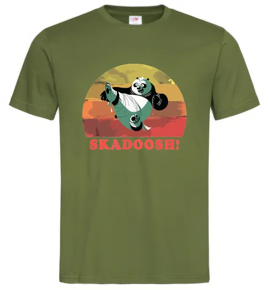 Мужская футболка Panda Skadoosh Оливковый фото