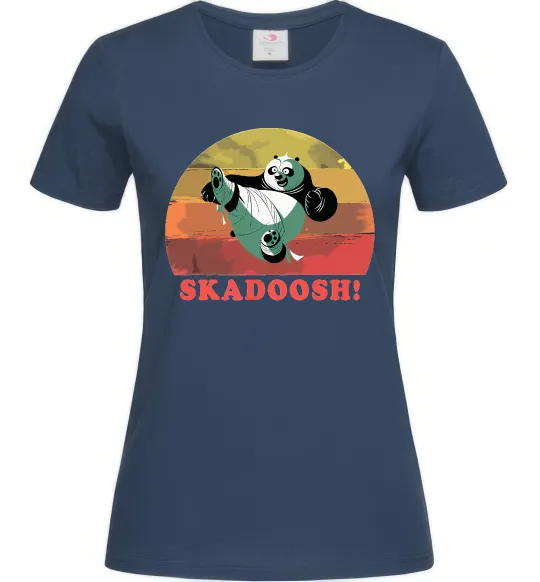 Женская футболка Panda Skadoosh Темно-синий фото