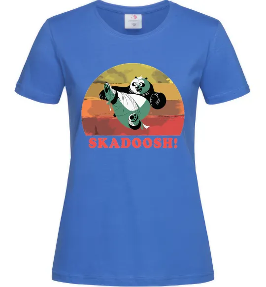 Женская футболка Panda Skadoosh Ярко-синий фото