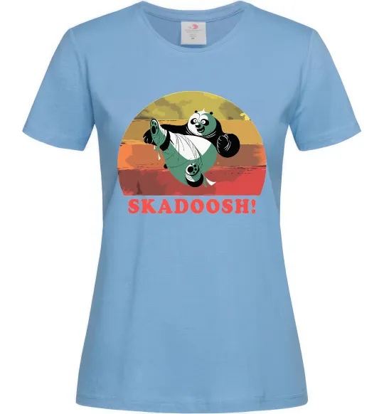 Женская футболка Panda Skadoosh Голубой фото