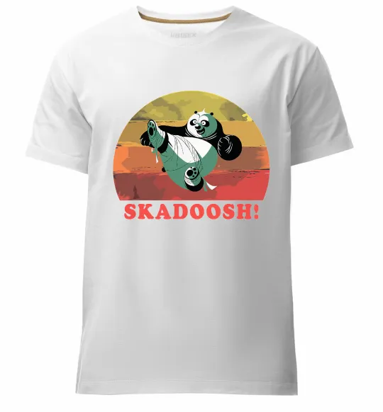 Мужская премиум футболка Panda Skadoosh Белый фото
