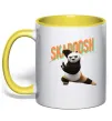 Чашка с цветной ручкой Panda skadoosh the dragon warrior Лимонный Чашка с цветной ручкой Panda skadoosh the dragon warrior Лимонный фото
