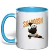 Чашка с цветной ручкой Panda skadoosh the dragon warrior Голубой Чашка с цветной ручкой Panda skadoosh the dragon warrior Голубой фото