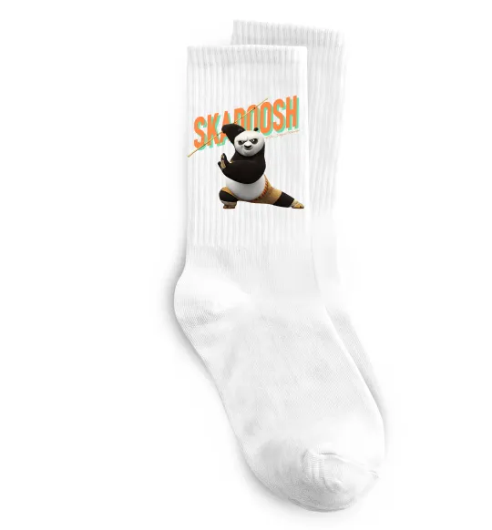 Носки Panda skadoosh the dragon warrior Белый фото
