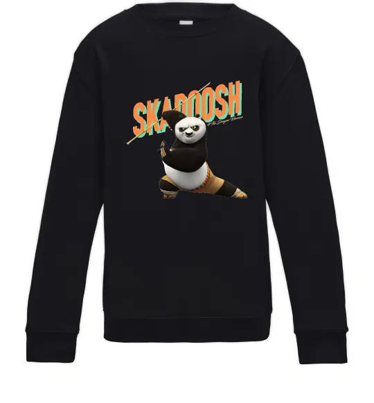 Детский Свитшот Panda skadoosh the dragon warrior Черный фото
