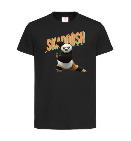 Детская футболка Panda skadoosh the dragon warrior Черный фото