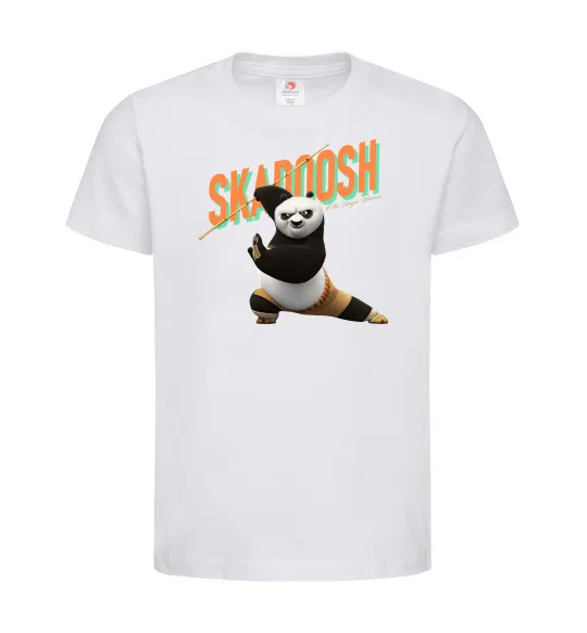 Детская футболка Panda skadoosh the dragon warrior Белый фото